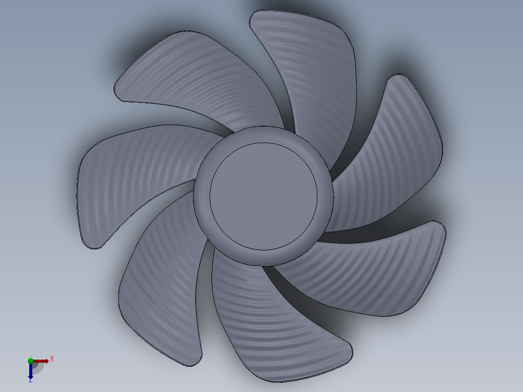 扇叶模型俯视图