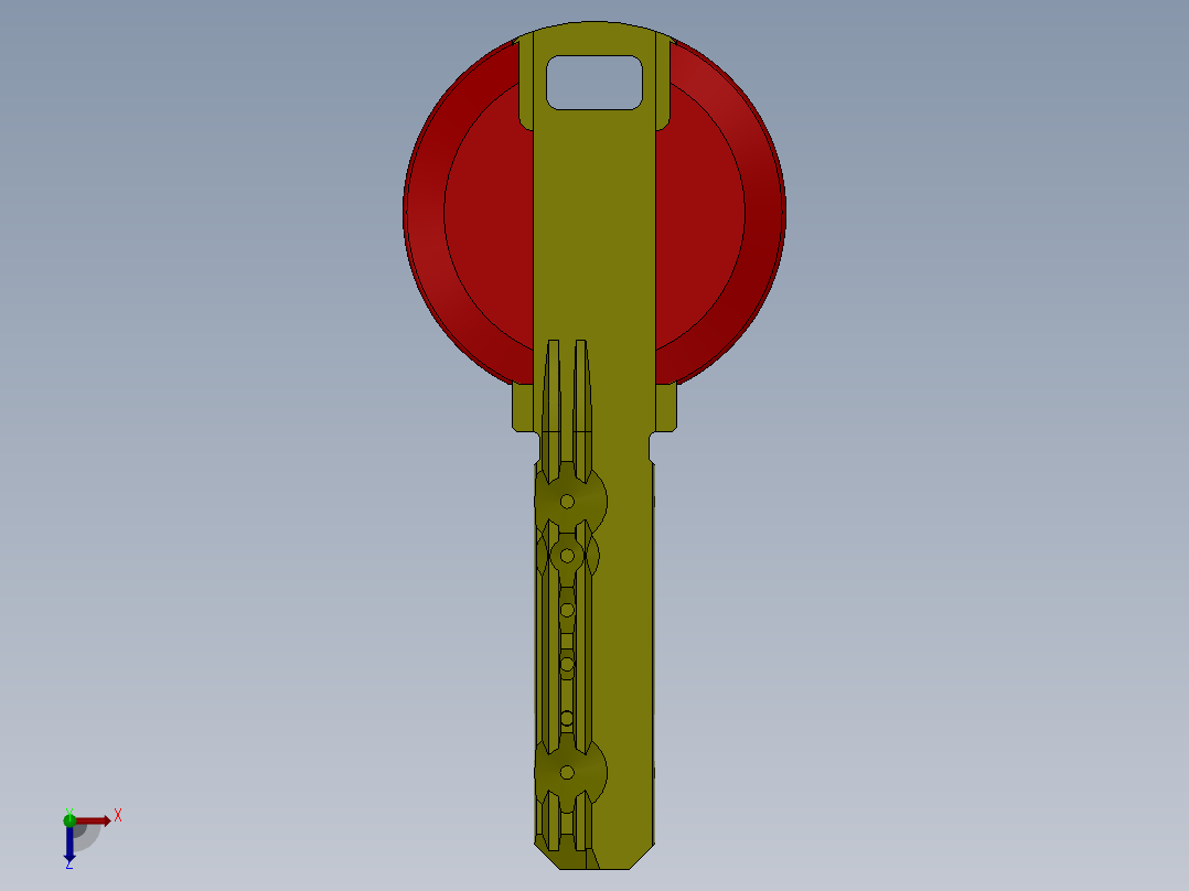 为尔开钥匙俯视图