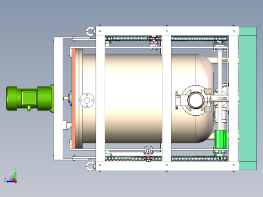 立式搅拌分离器3d图纸 螺旋搅拌离心油雾分离机3d图纸三维模型右视缩略图