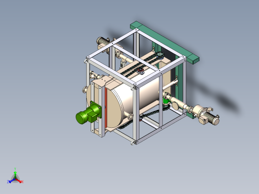 立式搅拌分离器3d图纸 螺旋搅拌离心油雾分离机3d图纸三维模型正等轴测缩略图