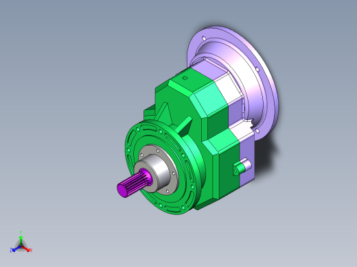 200螺旋机减速箱 正等轴测缩略图