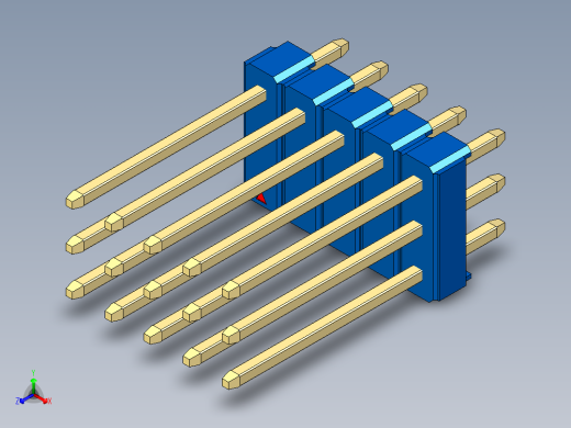 彩色公头100mil（2.54mm）系列-DS1021_blue_3x05p_100mil_Type5_rev1.0