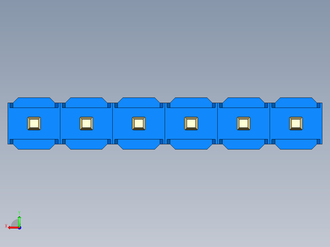 彩色公头100mil（2.54mm）系列-DS1021_blue_1x06p_100mil_Type1_rev1.0后视图