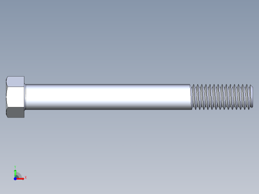 UNC 六角螺栓-Hex Bolt 0.4375-14 x 4前视缩略图