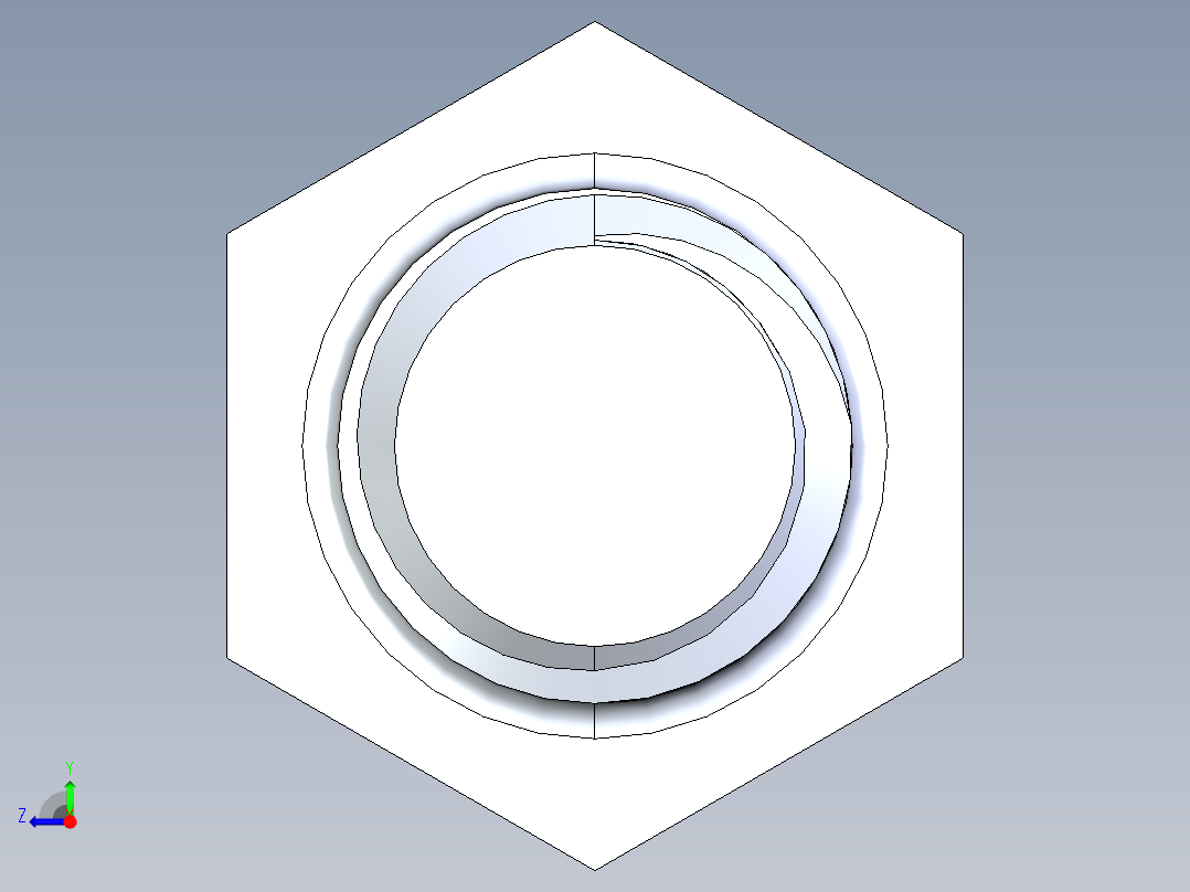 UNC 六角螺栓-Hex Bolt 0.4375-14 x 4右视图