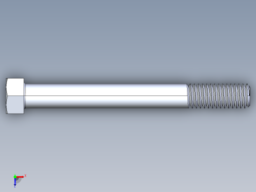 UNC 六角螺栓-Hex Bolt 0.4375-14 x 4俯视缩略图