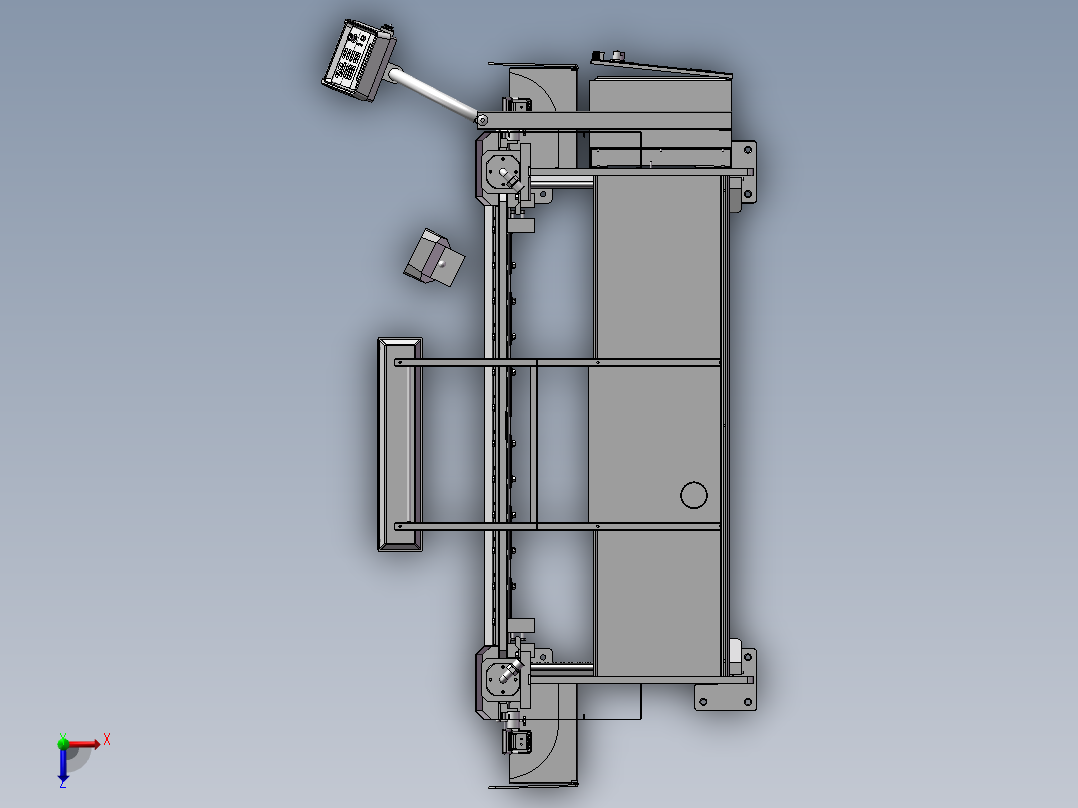 国外钣金折弯机俯视图