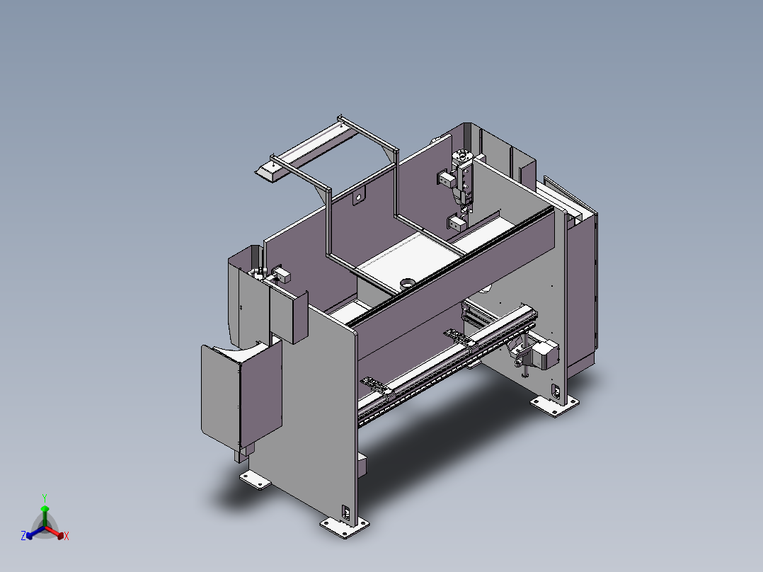 国外钣金折弯机正等轴测图