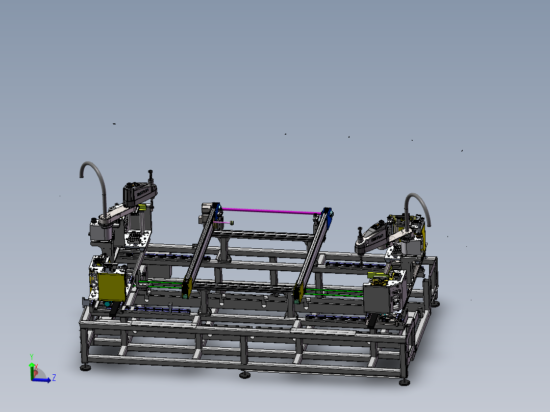 基于PLC控制的光伏组件包角机-三维