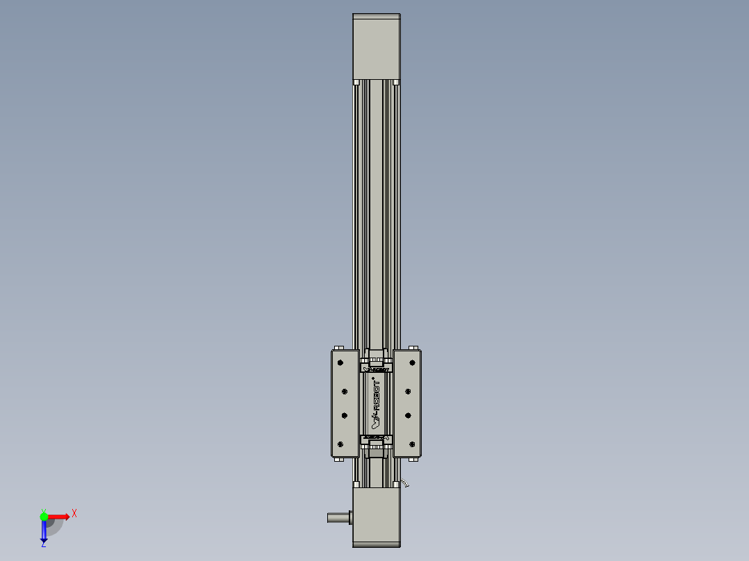 威洛博直线电机模组EB4-L80-S200-光轴俯视图