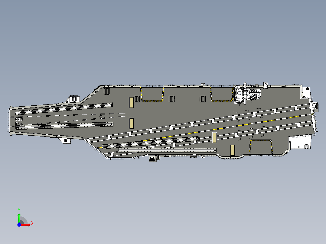 航母-福特号航空母舰-CVN78前视图