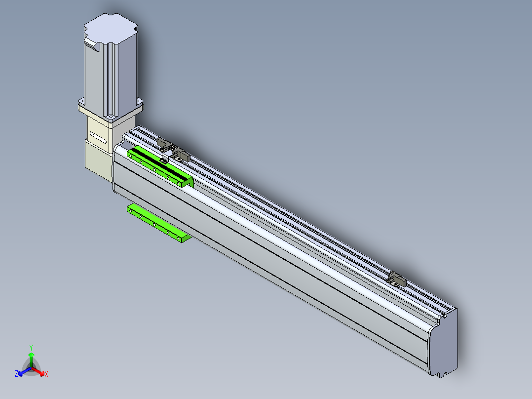同步带滑台-半封闭B13-L90-S550-R-Z86-D3主视图