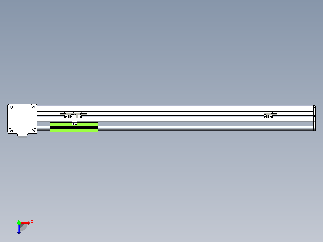 同步带滑台-半封闭B13-L90-S550-R-Z86-D3俯视图