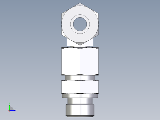 卡套式工业通用硬管接头EO_Assembled_adjustable_standpipe_branch_tee_EVT14SR71左视缩略图