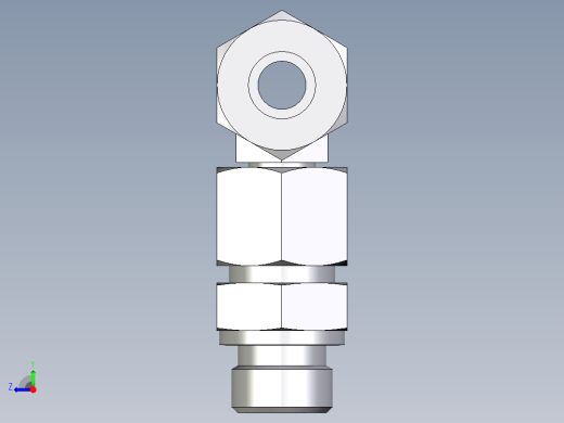 卡套式工业通用硬管接头EO_Assembled_adjustable_standpipe_branch_tee_EVT14SR71右视缩略图