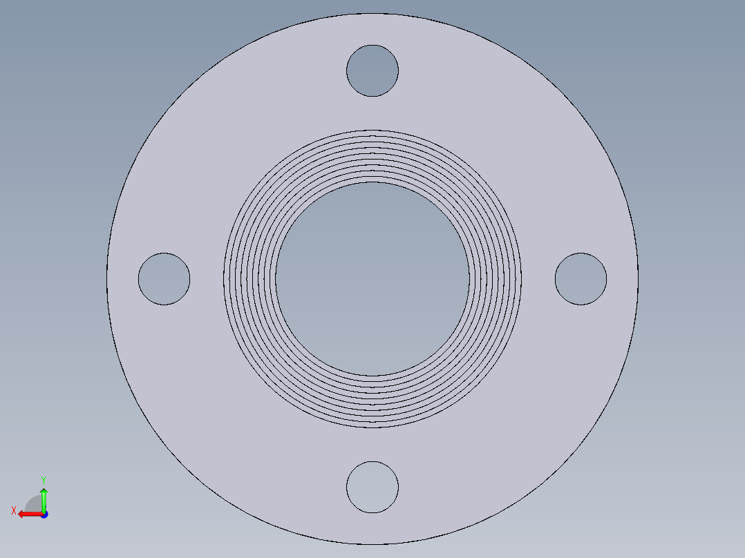 21FLV 法兰BS 10，表E、溶剂焊接插座（垫片尺寸，看到QHv X）后视图