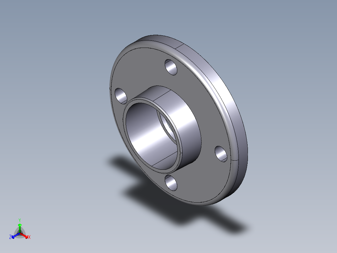 21FLV 法兰BS 10，表E、溶剂焊接插座（垫片尺寸，看到QHv X）正等轴测图