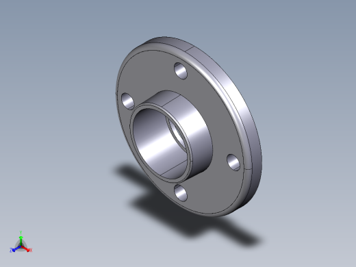 21FLV 法兰BS 10，表E、溶剂焊接插座（垫片尺寸，看到QHv X）正等轴测缩略图