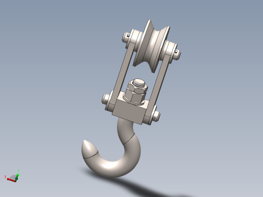 滑轮和挂钩--25--sw三维 3d模型设计图