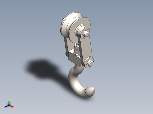 滑轮和挂钩--25--sw三维 3d模型设计图正等轴测缩略图