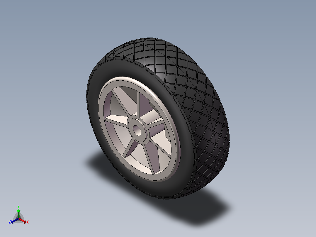 小轮子正等轴测图