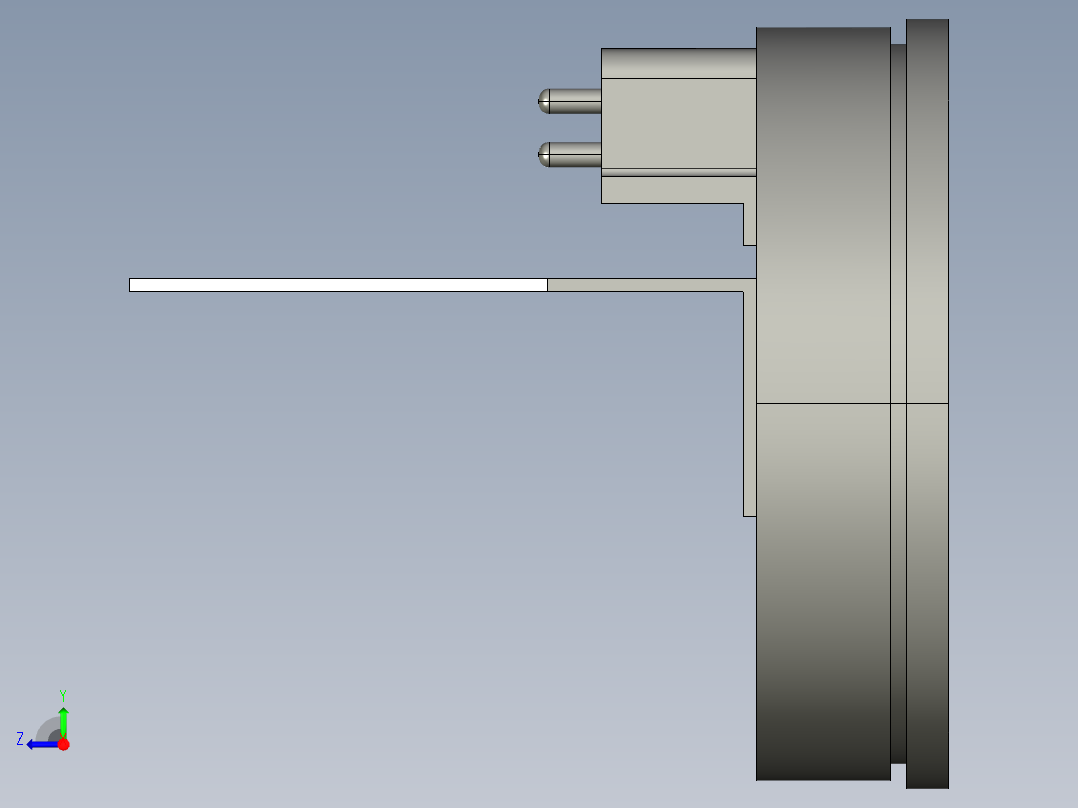 基恩士CV-R11_kc图纸模型右视图