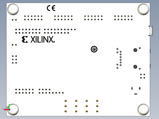 Artix-7 FPGA开发板完整模型后视缩略图