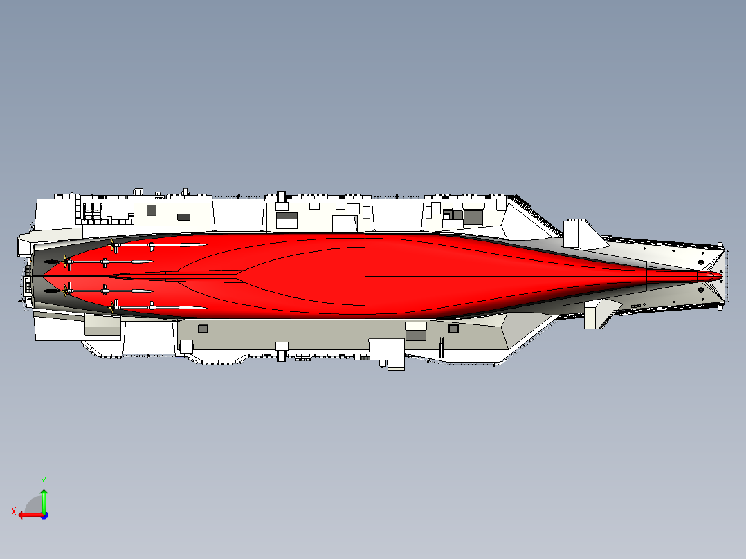 航母-福特号航空母舰后视图