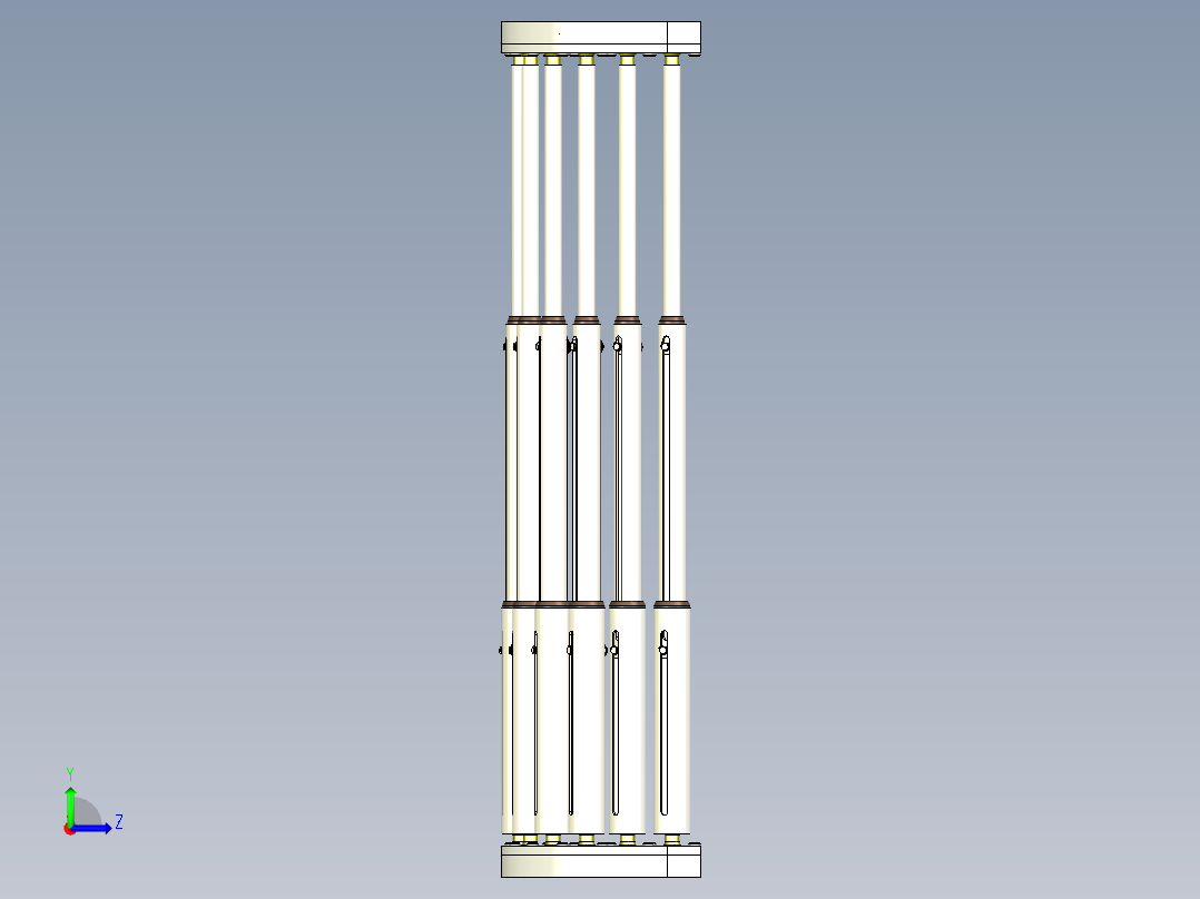 带滑管的柔性地板左视图