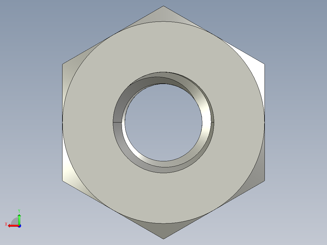 公制六角螺母-Metric Hex Nuts M2.5 x 0.45mm Thread后视图