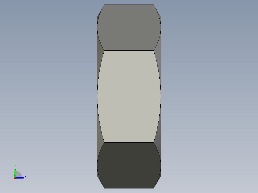 公制六角螺母-Metric Hex Nuts M2.5 x 0.45mm Thread左视图
