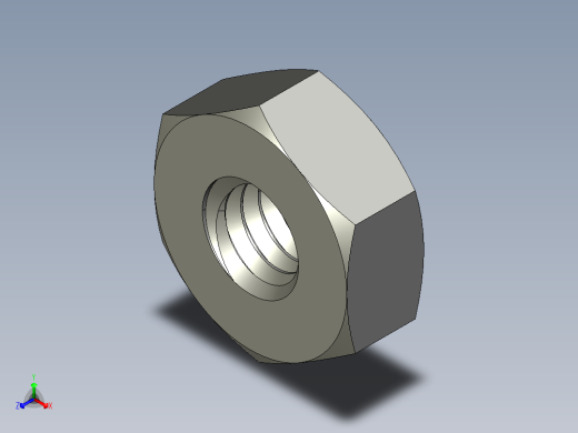公制六角螺母-Metric Hex Nuts M2.5 x 0.45mm Thread正等轴测缩略图