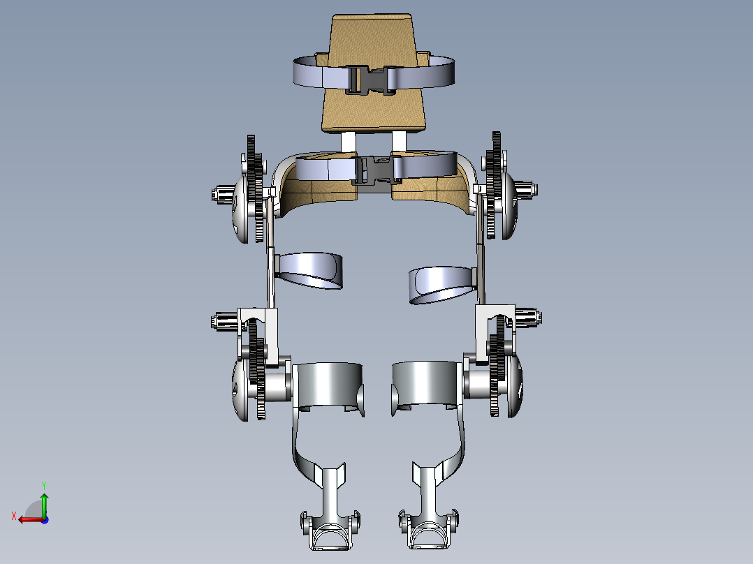 残疾人辅助结构后视图