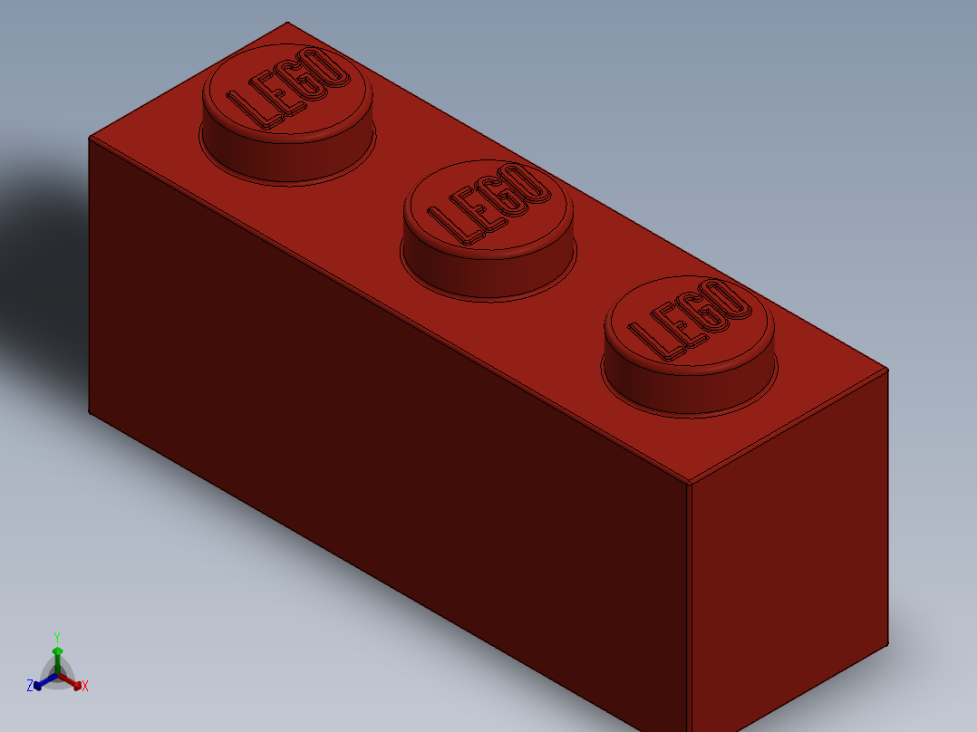 乐高套装 4421基本积木-362221 Bright Red Brick 1 x 3.SLDPRT