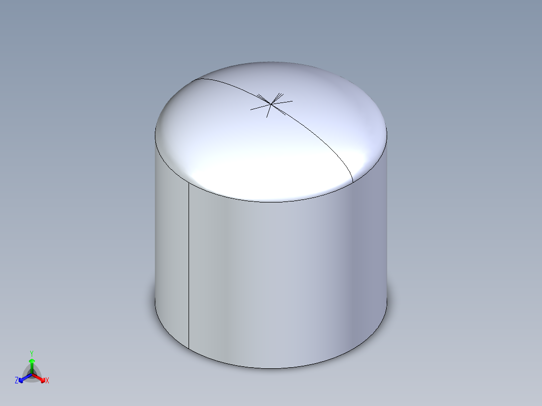 CPVC管件20-Sch80_Cap_FPT_9848-003 _0.375in正等轴测图