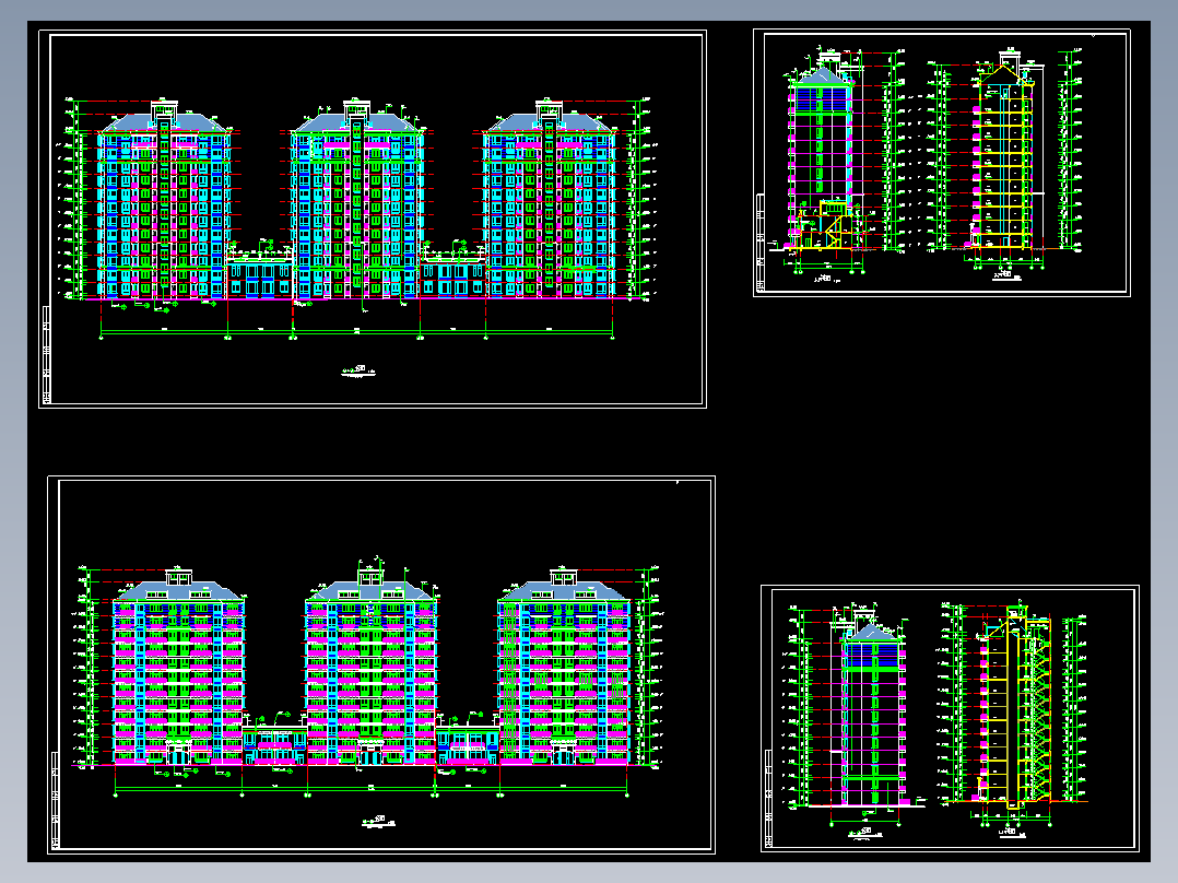 地豪园住宅立面图