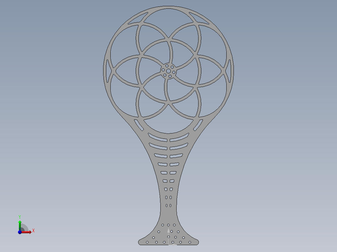 阳台爬藤支架前视图