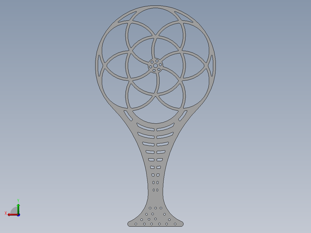 阳台爬藤支架后视图