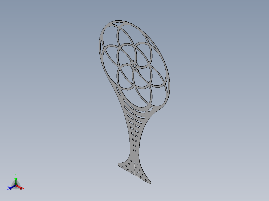 阳台爬藤支架正等轴测图