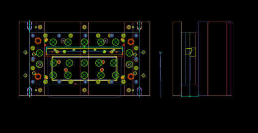 笔记本C面金属外壳制造90度成型模具设计图缩略图