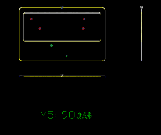 笔记本C面金属外壳制造90度成型模具设计图缩略图