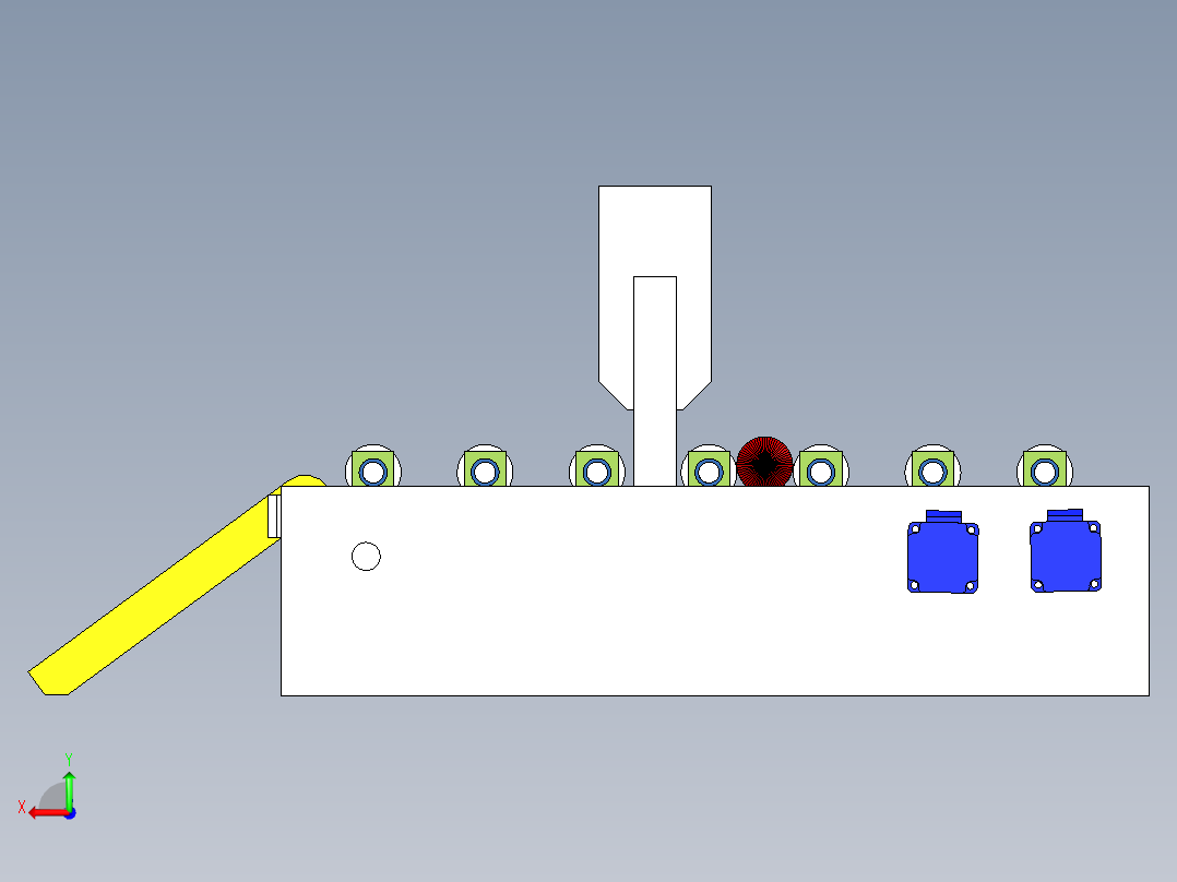 一种笔杆自动贴标机后视图