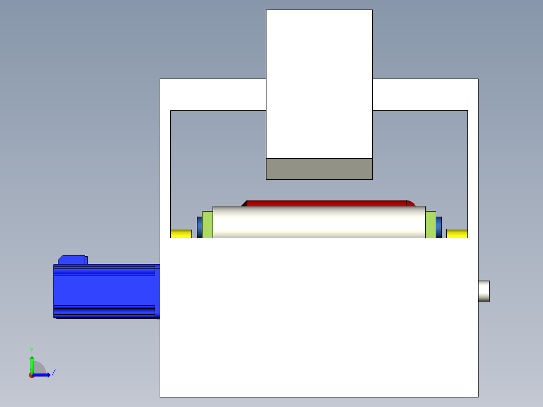 一种笔杆自动贴标机左视图