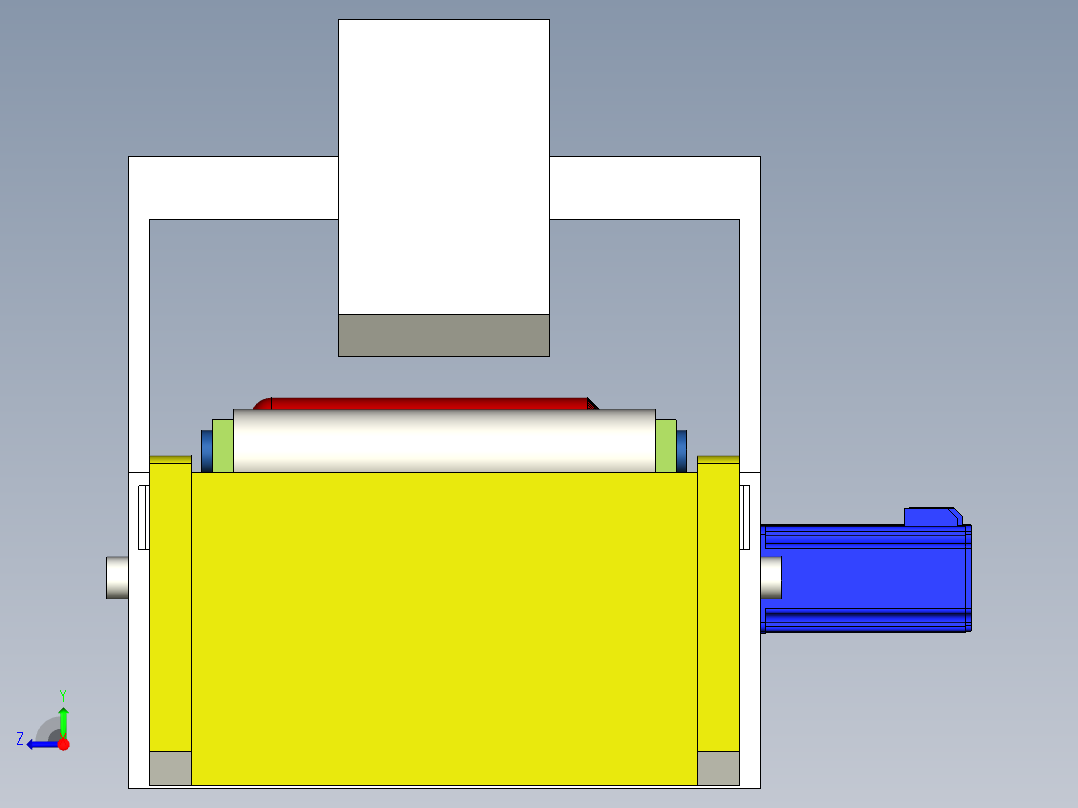 一种笔杆自动贴标机右视图