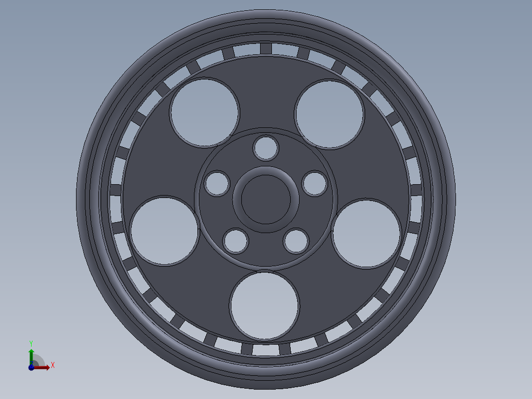 轮毂、轮胎(18)前视图