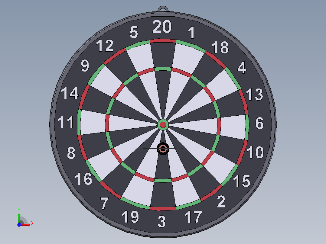 飞镖箭靶2前视图