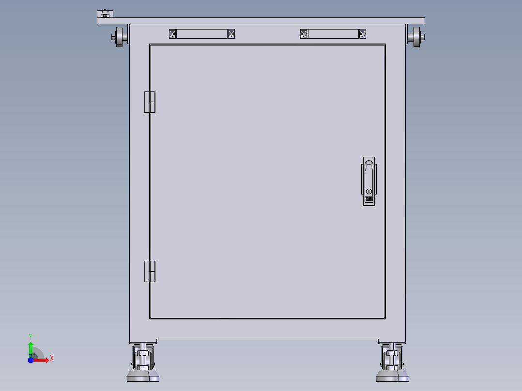 货架、一款内置设备的物料小车前视图