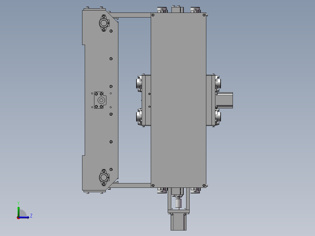 迷你CNC 3轴左视图