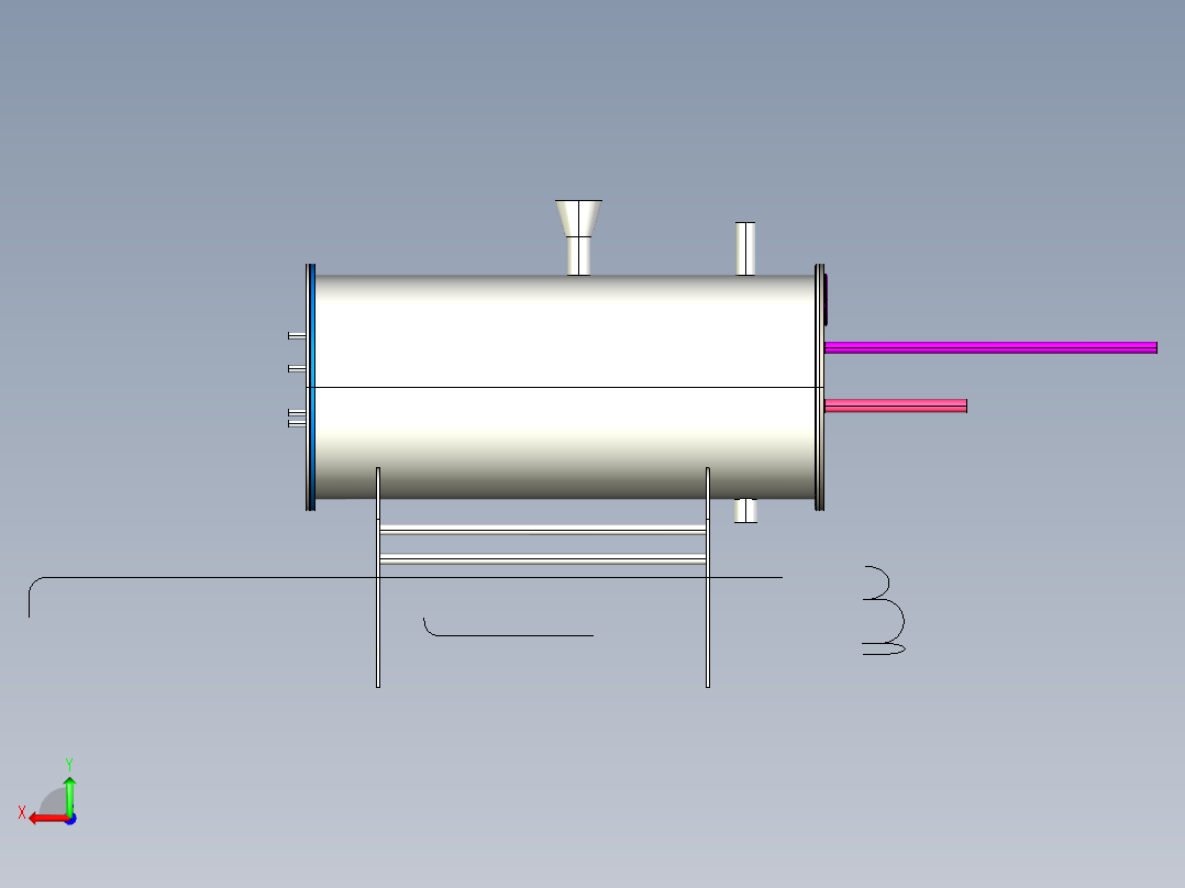 加热油罐后视图