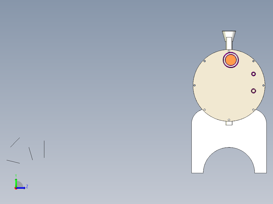 加热油罐左视图